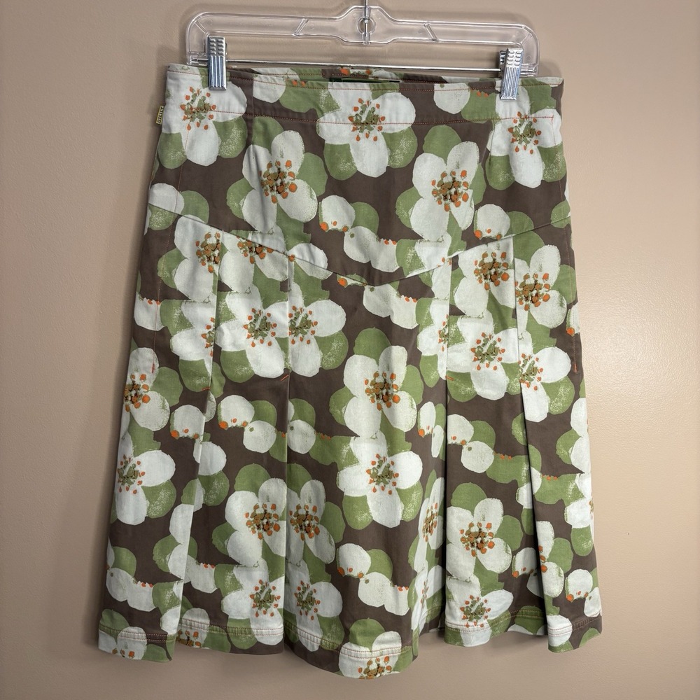 Oilily Pleated Skirt Womens EU Size 38 Multicolor Floral Lined Midi Festival